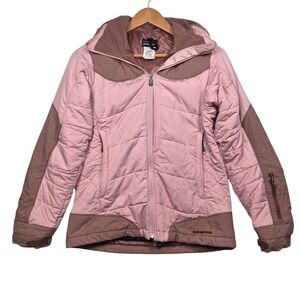 Vintage Y2K Patagonia Insulated Ski Jacket Womens XS Pink Quilted Hooded Puffer